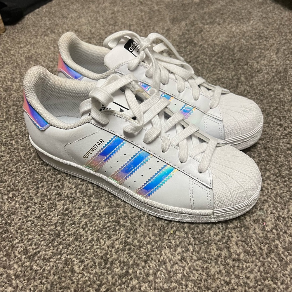 Adidas Superstar White Iridescent Sneakers